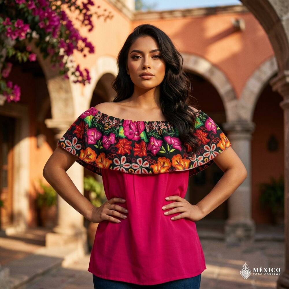 Traditional Printed fabric  blouse Flowers